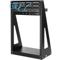 StarTech.com Heavy Duty 2-Post Rack - 16U - For Server, Patch Panel, LAN Switch, A/V Equipment - 16U Rack Height x 19" Rack Width - Floor Standing, Tabletop Open Frame - Black - Steel - 350 lb Maximum Weight Capacity - TAA Compliant