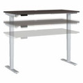 Bush Business Furniture Move 40 Series 60w X 30d Electric Height Adjustable Standing Desk - Storm Gray Rectangle Top - Silver T-shaped Base - 176 lb Capacity - Height Adjustable - 28.17" to 48.24" Adjustment - 59.45" Table Top Width x 29.37" Table...