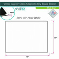 Floortex Viztex&reg; Glacier White Multi-Purpose Grid Glass Dry-Erase Board 30" x 40" - 30" (2.5 ft) Width x 40" (3.3 ft) Height - White Tempered Glass Surface - Rectangle - Magnetic - Magnetic, Smooth Writing, Ghost Resistant, Stain Resistant, Ea...
