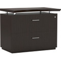 Safco Sterling Textured Design Desking Unit - 29.5" Height x 36" Width x 23" Depth, x 1.1" Thickness Surface, 9" Height x 16" Depth Drawer, 22.2" Height x 34.8" Width x 16.7" Depth Base - 2 x File Drawer(s)Left/Right Side - Material: Laminate, Med...