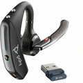 Poly Voyager 5200 USB-A Bluetooth Headset + BT700 Dongle - Microsoft Teams Certification - Google Assistant, Siri - Mono - Wireless - Bluetooth - 98.4 ft - 32 Ohm - 100 Hz to 20 kHz - Over-the-ear, Earbud - Monaural - In-ear - Omni-directional, ME...