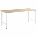 Bush Business Furniture Hustle 72W x 30D Computer Desk with Metal Legs - x 72" Width x 30" Depth Desk - Material: Metal, Plastic, Thermofused Laminate (TFL), Engineered Wood - Finish: Natural Elm, Thermofused Laminate (TFL) - Durable, Scratch Resi...