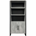 Martin Mason Concrete Laminate Unit - 78" Height x 36" Width x 12" Depth - 2 Door(s) - 4 Shelve(s) - 3 Adjustable Shelf(ves) - Material: Thermofused Laminate (TFL) - Finish: Concrete, Stone - Durable, Long Lasting, Adjustable Shelf - For Office Su...
