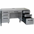 Martin Mason Concrete Laminate Unit - 31" Height x 66" Width x 21" Depth - 7 x Utility, Storage, File Drawer(s) - Material: Thermofused Laminate (TFL) - Finish: Concrete, Stone - Center Drawer, Storage Drawer, Heavy Duty, Ball Bearing Slide, Durab...