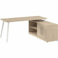 Bush Business Furniture Vista Office Furniture Collection - 30" Height x 71" Width x 59" Depth, x 1" Thickness Surface - 2 Door(s) - 4 Shelve(s) - 2 Adjustable Shelf(ves) - Material: Steel, Engineered Wood, Melamine, Plastic, Metal, Hardboard, Lam...