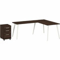 Bush Business Furniture Vista Office Furniture Collection - 30" Height x 60" Width x 29" Depth, x 48" Width Return, x 1" Thickness Surface - 3 x File, Box Drawer(s) - Material: Steel, Thermofused Laminate (TFL), Engineered Wood, Melamine, Plastic,...