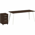 Bush Business Furniture Vista Office Furniture Collection - x 1" Thickness Top, 30" Height x 71" Width x 29" Depth - 3 x File, Box Drawer(s) - Material: Thermofused Laminate (TFL), Steel, Plastic, Metal, Hardboard, Laminate, Engineered Wood, Melam...