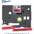 Brother Genuine P-touch TZe421 BK on RD Label Tape, Laminated, 9mmX8m - 23/64" Width - Red - Laminated - Water Resistant - Durable, Abrasion Resistant, Chemical Resistant, Grease Resistant, Grime Resistant, Temperature Resistant, Fade Resistant, S...