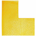 DURABLE Floor Marking Shape: "L" - 10 PK - 3.9" Width x 3.9" Depth - L-shaped Shape - Abrasion Resistant, Durable, Self-adhesive, Easy Installation, Slip Resistant, Permanent Adhesive - Safety, Walking Area, Driving Area, Indoor - Plastic - Yellow...