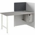 Bush Business Furniture Hustle Collection - x 1" Thickness, 48" Height x 59" Width x 30" Depth - 1 Adjustable Shelf(ves) - Material: Metal, Plastic, Thermofused Laminate (TFL), Melamine, Laminate, Engineered Wood - Finish: White, Platinum Gray, Gr...