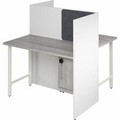 Bush Business Furniture Hustle Collection - 48" Height x 47" Width x 24" Depth, x 1" Thickness Top - 1 Adjustable Shelf(ves) - Material: Metal, Plastic, Thermofused Laminate (TFL), Melamine, Engineered Wood, Laminate, Paper - Finish: Platinum Gray...