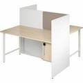 Bush Business Furniture Hustle Collection - 48" Height x 59" Width x 30" Depth, x 1" Thickness Top - 1 Adjustable Shelf(ves) - Material: Metal, Plastic, Thermofused Laminate (TFL), Melamine, Engineered Wood, Laminate, Paper - Finish: White, Natura...