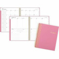 Cambridge WorkStyle Focus Planner - Weekly, Monthly - 12 Month - January 2026 to December 2026 - 1 Week, 1 Month Double Page Layout - Letter - 8 1/2" x 11" Sheet Size - Twin Wire - Pink - Cosmetic Pink Poly Cover - Dated Planning Page, Notes Area,...