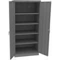 Tennsco Deluxe Unassembled Cabinets - 36" Width x 24" Depth x 78" Height - 5 x Shelf(ves) - 2 x Standard Door(s) - 200 lb Load Capacity - Louvered Panel, Ventilated, Welded, Knuckle Hinge, Locking Door, Locking Mechanism, Adjustable Leveler - Medi...
