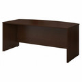 Bush Business Furniture Series C 72W Bow Front Desk Shell in Mocha Cherry - 29.8" Height x 71" Width x 36.1" Depth x 1" Thickness - Material: Melamine - Finish: Mocha Cherry, Thermofused Laminate (TFL) - Scratch Resistant, Stain Resistant, Grommet...