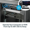 StarTech.com USB VGA KVM Console Extender over CAT5 UTP - 500 ft - 2 Computer(s) - 1 Local User(s) - 1 Remote User(s) - 500 ft Range - XGA - 1024 x 768 Maximum Video Resolution - 2 x Network (RJ-45) - 4 x USB - 4 x VGA - 120 V AC, 240 V AC Input V...