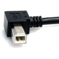 StarTech.com 3 ft A Right Angle to B Right Angle USB Cable - M/M - 3 ft USB/USB-B Data Transfer Cable for Scanner, Hard Drive, Printer, Peripheral Device - First End: 1 x 4-pin USB 2.0 Type A - Male - Second End: 1 x 4-pin USB 2.0 Type B - Male - ...