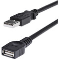 StarTech.com 6 ft Black USB 2.0 Extension Cable A to A - M/F - 6 ft USB Data Transfer Cable for Peripheral Device, PC, MAC, Printer - First End: 1 x 4-pin USB 2.0 Type A - Male - Second End: 1 x 4-pin USB 2.0 Type A - Female - 480 Mbit/s - Extensi...