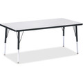 Jonti-Craft Berries Elementary Height Color Edge Rectangle Table - Black Rectangle, Laminated Top - Four Leg Base - 4 Legs - Height Adjustable - 15" to 24" Adjustment - 60" Table Top Length x 30" Table Top Width x 1.13" Table Top Thickness - 24" H...