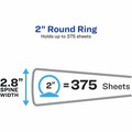 Avery&reg; Legal Durable Binder - 2" Binder Capacity - Legal - 8 1/2" x 14" Sheet Size - 275 Sheet Capacity - 3 x 2" Ring(s) - Fastener(s): Round Ring - Pocket(s): 2, Internal - Polypropylene - Black - Recycled - Spine Label, Durable, Flexible, St...