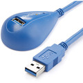 StarTech.com 5 ft Desktop SuperSpeed USB 3.0 Extension Cable - A to A M/F - 5 ft USB Data Transfer Cable for Camera, Mobile Phone, PDA, Storage Device, PC, Hub - First End: 1 x 9-pin USB 3.0 Type A - Male - Second End: 1 x 9-pin USB 3.0 Type A - F...