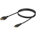 StarTech.com 3 ft Slim High Speed HDMI&reg; Cable with Ethernet - HDMI to HDMI Mini M/M - 3 ft HDMI A/V Cable for Audio/Video Device, Cellular Phone, Camera, TV, Digital Camera, Mobile Device, Notebook, Smartphone, Tablet - First End: 1 x 19-pin H...