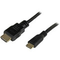 StarTech.com 1 ft High Speed HDMI&reg; Cable with Ethernet- HDMI to HDMI Mini- M/M - 1 ft HDMI/Mini-HDMI Video Cable Adapter for Digital Video Camera, HDTV, Smartphone, Audio/Video Device, Digital Camera - First End: 1 x 19-pin Mini HDMI Type C Di...