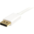 StarTech.com 2 m White Mini DisplayPort to DisplayPort 1.2 Adapter Cable - M/M - 6.56 ft DisplayPort/Mini DisplayPort A/V Cable for Audio/Video Device, Monitor, Projector, TV - First End: 1 x 20-pin Mini DisplayPort 1.2 Digital Audio/Video - Male ...