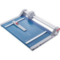 Dahle 550 Professional Rotary Trimmer - 20 Sheet Cutting Capacity - 14" Cutting Length - 3.4" Height x 15.1" Depth x 22.9" Length - Automatic Clamp, Self-sharpening Blade, Automatic Paper Clamp, Adjustable Alignment Guide, Metal Base, Screened Gui...
