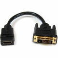 StarTech.com 8in HDMI to DVI-D Video Cable Adapter - HDMI Female to DVI Male - 8" DVI/HDMI Video Cable Adapter for Video Device, Notebook - First End: 1 x 19-pin HDMI Digital Audio/Video - Female - Second End: 1 x 25-pin DVI-D Digital Video - Male...