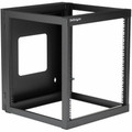 StarTech.com 12U 22in Depth Hinged Open Frame Wall Mount Server Rack - For LAN Switch, Patch Panel, Server, Computer - 12U Rack Height x 19" Rack Width - Wall Mountable - Black - Cold-rolled Steel (CRS) - 140 lb Maximum Weight Capacity - TAA Compl...