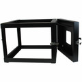StarTech.com 6U 22in Depth Hinged Open Frame Wall Mount Server Rack - For LAN Switch, Patch Panel, Server, A/V Equipment, Computer - 6U Rack Height x 19" Rack Width - Wall Mountable Open Frame - 4 Post - Black - SPCC - 109.70 lb Maximum Weight Cap...
