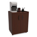 Mobile Refreshment Center, One-shelf, 23w X 18d X 31h, Mahogany
