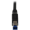 StarTech.com 1m Black SuperSpeed USB 3.0 Cable - Right Angle A to B - M/M - 3.28 ft USB/USB-B Data Transfer Cable for Notebook, Network Device, Printer, Modem, Hard Drive, PC, Server, Hard Disk Drive Enclosure, Docking Station, Card Reader - First...