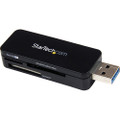 StarTech.com USB 3.0 External Flash Multi Media Memory Card Reader - SDHC MicroSD - microSD, SDHC, SD, MultiMediaCard (MMC), miniSD, microSDHC, TransFlash, SDXC, Reduced Size MultiMediaCard (MMC), MMCmobile, Micro Size MultiMediaCard (MMC), ... - ...