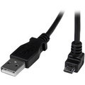 StarTech.com 2m Micro USB Cable - A to Down Angle Micro B - 6.56 ft USB/USB Micro-B Data Transfer Cable for Smartphone, Digital Camera, Portable Hard Drive, Tablet PC, PC, MAC - First End: 1 x 4-pin USB 2.0 Type A - Male - Second End: 1 x 5-pin Mi...