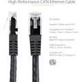 StarTech.com 15ft Black Cat6 UTP Patch Cable ETL Verified - 15 ft Category 6 Network Cable for Network Device - First End: 1 x RJ-45 Network - Male - Second End: 1 x RJ-45 Network - Male - 10 Gbit/s - Patch Cable - Gold Plated Connector - CMG - 24...
