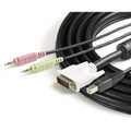 StarTech.com 6 ft 4-in-1 USB DVI KVM Cable with Audio and Microphone - 6 ft USB KVM Cable for KVM Switch, Keyboard/Mouse - First End: 1 x 29-pin DVI-I Digital Video - Male, 2 x 4-pin Mini-phone Audio - Male, 1 x 3-pin USB Type A - Female - Second ...