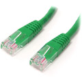 StarTech.com 10 ft Green Molded Cat5e UTP Patch Cable - 10 ft Category 5e Network Cable for Network Device, Workstation, Distribution Panel - First End: 1 x RJ-45 Network - Male - Second End: 1 x RJ-45 Network - Male - Patch Cable - Gold Plated Co...