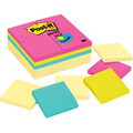Post-it&reg; Notes Value Pack - Canary Yellow and Poptimistic Color Collection - 2400 - 3" Flag/Note Width x 3" Flag/Note Length - Square - 100 Sheets per Pad - Unruled - Neon Green, Canary Yellow, Aqua Wave - Paper - Self-adhesive, Repositionable...