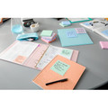Post-it&reg; Super Sticky Recycled Notes - Wanderlust Pastels Color Collection - 1080 - 3" Flag/Note Width x 3" Flag/Note Length - Square - 90 Sheets per Pad - Unruled - Pink Salt, Positively Pink, Orchid Frost, Fresh Mint, Pebble Gray - Paper - S...
