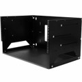 StarTech.com Wall-Mount Server Rack with Built-in Shelf - Solid Steel - 4U - For Server, LAN Switch, Patch Panel, A/V Equipment, Computer - 4U Rack Height x 17.80" Rack Width x 18" Rack Depth - Wall Mountable - Black - Steel - 75 lb Maximum Weight...