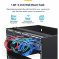 StarTech.com 12U Wall-Mount Bracket for Shallow Rack-Mount Equipment - 12 in. Deep - For Patch Panel, LAN Switch - 12U Rack Height x 17.70" Rack Width x 13.50" Rack Depth - Wall Mountable - Black - Steel - 125.30 lb Maximum Weight Capacity - TAA C...