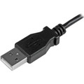 StarTech.com Micro-USB Charge-and-Sync Cable M/M - Left-Angle Micro-USB - 24 AWG - 0.5 m - 1.64 ft USB/USB Micro-B Data Transfer Cable for Tablet, Notebook, Mobile Device - First End: 1 x 4-pin USB 2.0 Type A - Male - Second End: 1 x 5-pin Micro U...