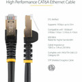 StarTech.com Cat6a Ethernet Patch Cable - Shielded (STP) - 30 ft., Black - 30 ft Category 6a Network Cable for Docking Station, Network Device, Notebook, Desktop Computer, Hub, Switch, Router, Print Server, Patch Panel, PoE-enabled Device, VoIP De...