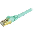 StarTech.com Cat6a Ethernet Patch Cable - Shielded (STP) - 4 ft., Aqua - 4 ft Category 6a Network Cable for Docking Station, Network Device, Notebook, Desktop Computer, Hub, Switch, Router, Print Server, Patch Panel, PoE-enabled Device, VoIP Devic...