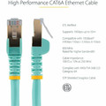 StarTech.com Cat6a Ethernet Patch Cable - Shielded (STP) - 20 ft., Aqua - 20 ft Category 6a Network Cable for Docking Station, Network Device, Notebook, Desktop Computer, Hub, Switch, Router, Print Server, Patch Panel, PoE-enabled Device, VoIP Dev...