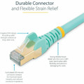 StarTech.com Cat6a Ethernet Patch Cable - Shielded (STP) - 20 ft., Aqua - 20 ft Category 6a Network Cable for Docking Station, Network Device, Notebook, Desktop Computer, Hub, Switch, Router, Print Server, Patch Panel, PoE-enabled Device, VoIP Dev...