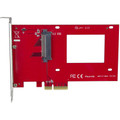 StarTech.com U.2 to PCIe Adapter for 2.5" U.2 NVMe SSD - SFF-8639 - x4 PCI Express 3.0 - Mount a 2.5" U.2 NVMe SSD into your desktop computer or server, using an available PCIe expansion slot - SFF-8639 PCIe Adapter - x4 PCI Express 4.0 - NVMe PCI...