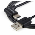 StarTech.com USB-A to USB-C Cable - Right-Angle - M/M - 1 m (3 ft.) - USB 2.0 - 3.28 ft USB/USB-C Data Transfer Cable for Tablet, Smartphone, Power Bank, Notebook, Computer, Wall Charger - First End: 1 x 4-pin USB 2.0 Type A - Male - Second End: 1...